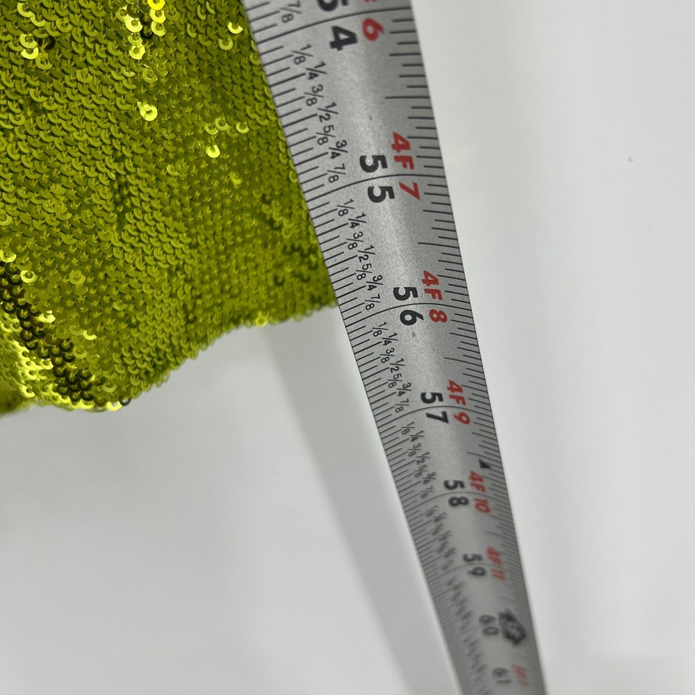 Halston Neon Kiara Green Sequin Deep V-Neck Slip Gown Floor Length Dress Size 10 - Picture 16 of 16